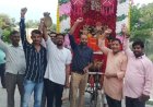 हिंदु युवा वाहिनी द्वारा नगर पंचायत बहादुरगंज में निकाली गई भगवान जगन्नाथ की रथयात्रा