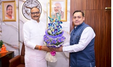 विकास के मुद्दे को लेकर प्रदेश नेतृत्व से मिले बीजेपी नेता अभिनव सिन्हा