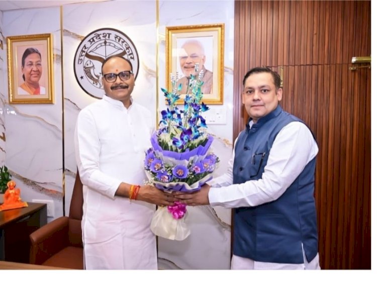 विकास के मुद्दे को लेकर प्रदेश नेतृत्व से मिले बीजेपी नेता अभिनव सिन्हा