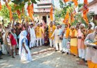 गांव की सुख समृद्धि के लिए निकली पदयात्रा